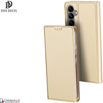 Dux Ducis dirbtinės odos atverčiamas dėklas - auksinės spalvos (Samsung A34 5G)